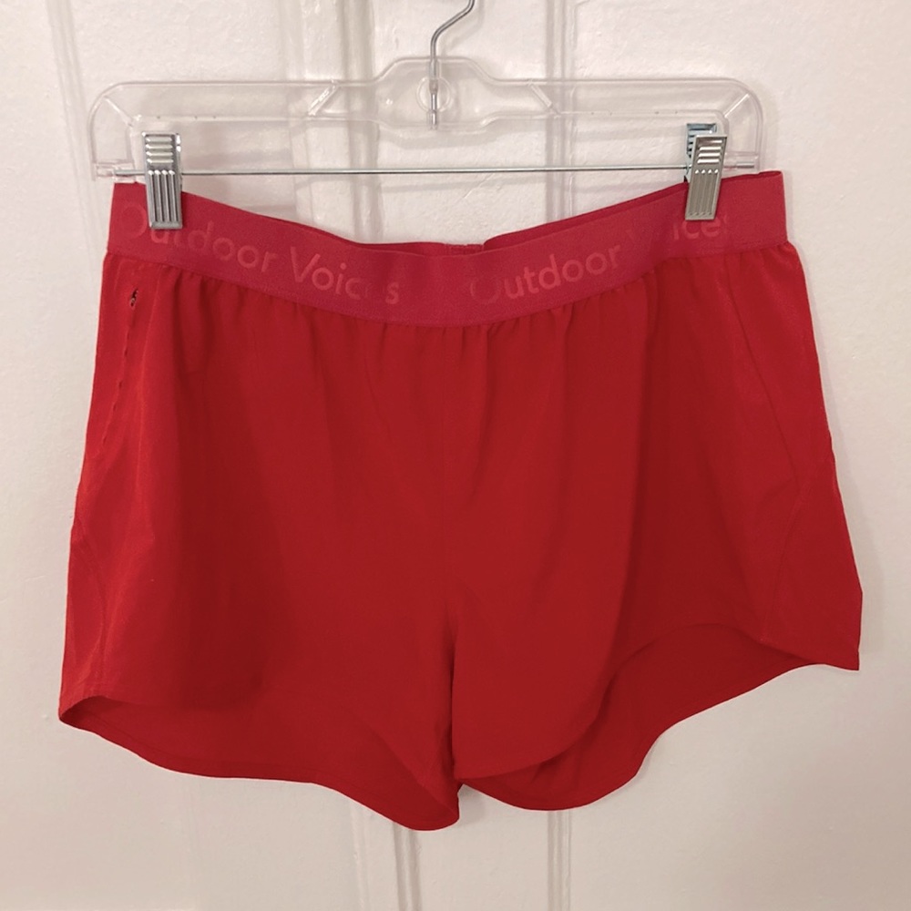 Outdoor Voices Relay Shorts in Red